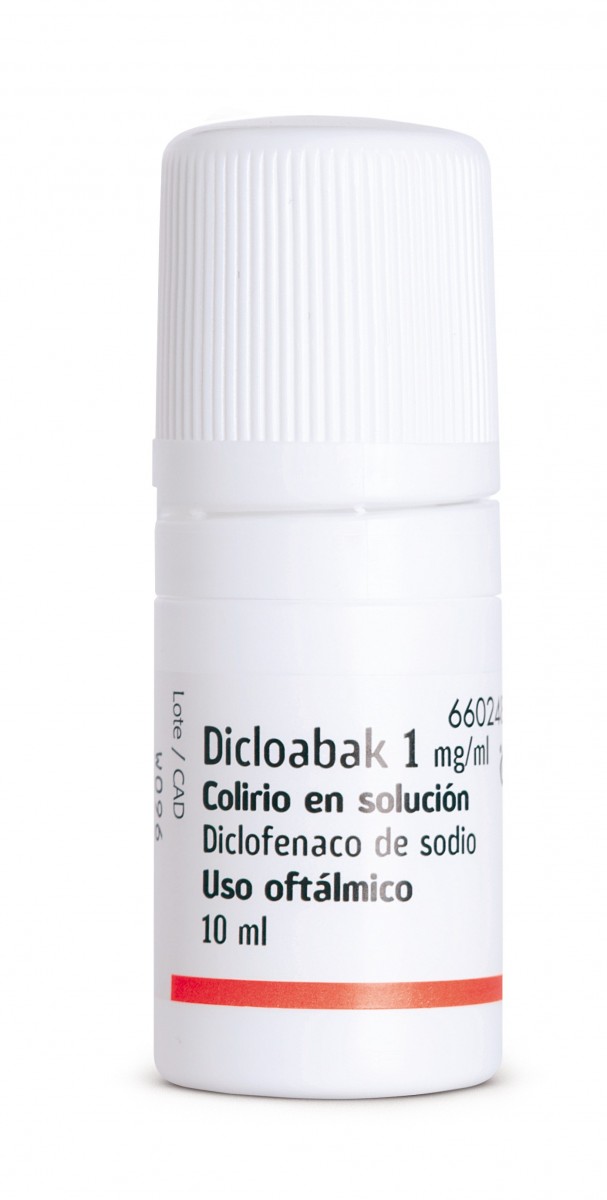 DICLOABAK 1 mg/ml COLIRIO EN SOLUCION, 1 frasco de 10 ml fotografía de la forma farmacéutica.