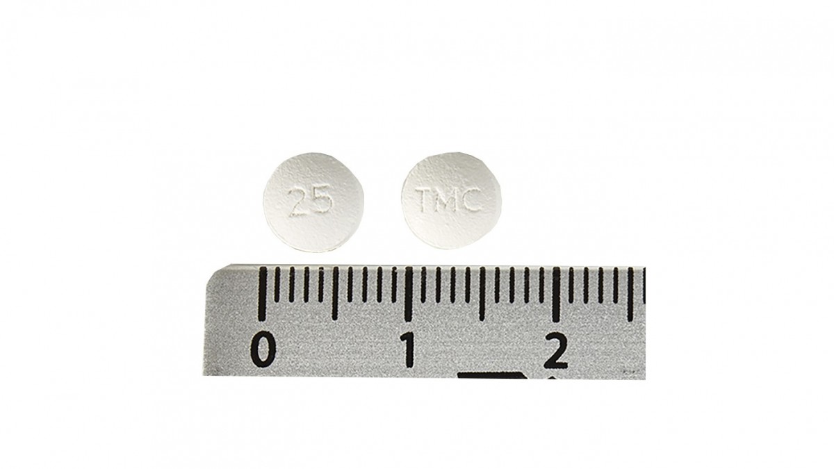 EDURANT 25 mg COMPRIMIDOS RECUBIERTOS CON PELICULA, 30 comprimidos fotografía de la forma farmacéutica.