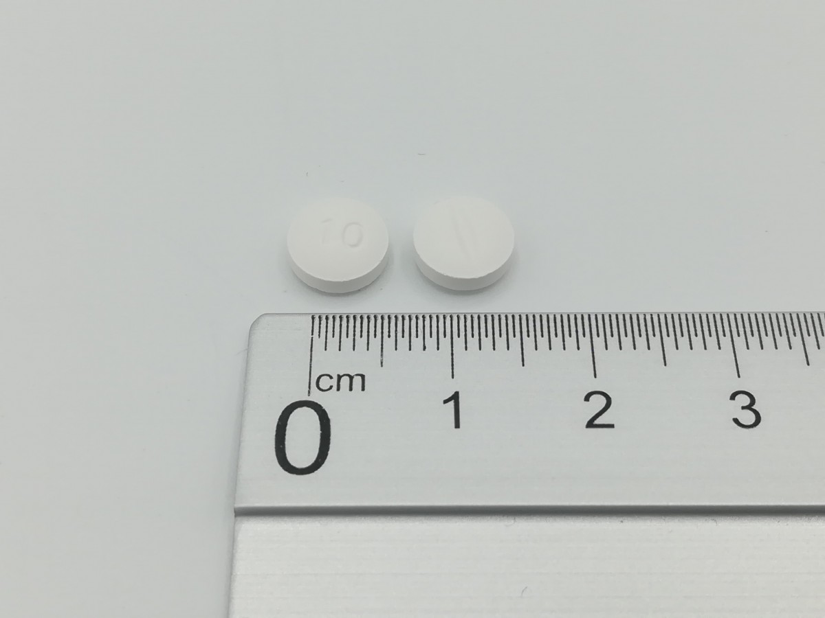 ESCITALOPRAM NORMON 10 mg COMPRIMIDOS RECUBIERTOS CON PELICULA EFG, 28 comprimidos fotografía de la forma farmacéutica.