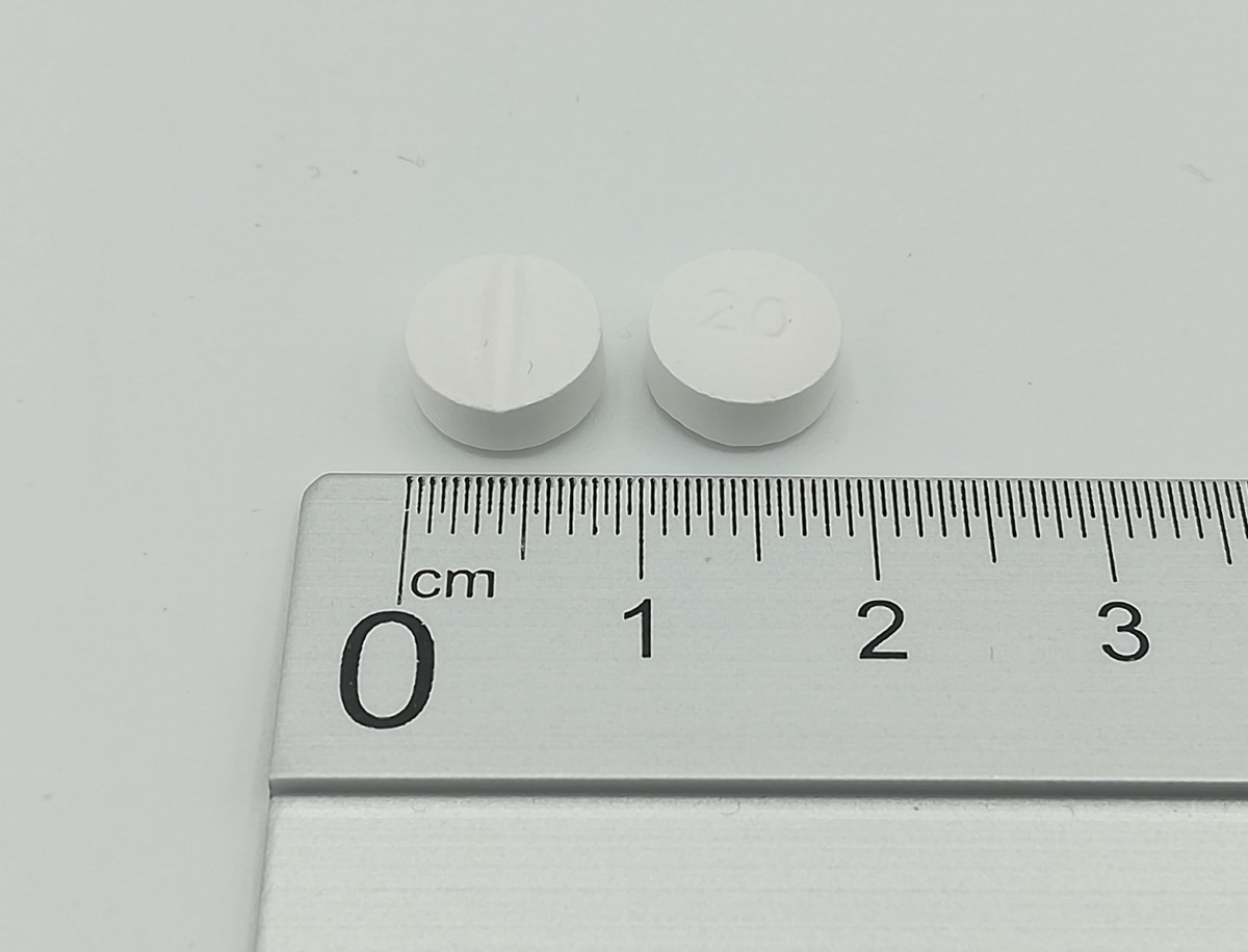 ESCITALOPRAM NORMON 20 mg COMPRIMIDOS RECUBIERTOS CON PELICULA EFG, 28 comprimidos fotografía de la forma farmacéutica.