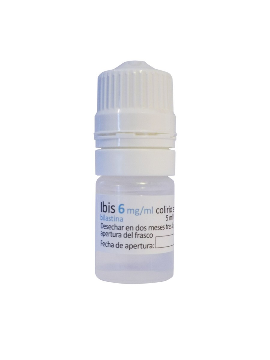 IBIS 6 MG/ML COLIRIO EN SOLUCION, 1 frasco de 5 ml fotografía de la forma farmacéutica.