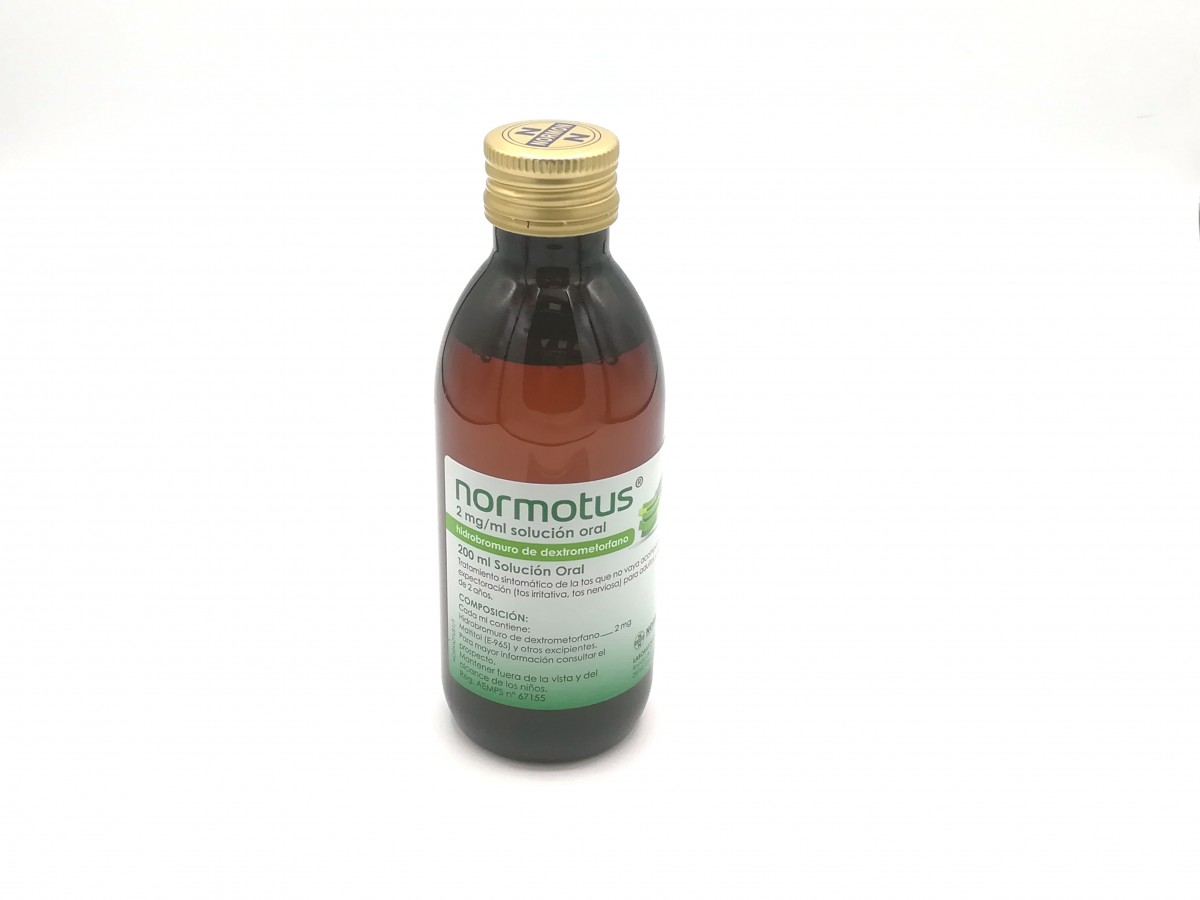 NORMOTUS 2 mg/ml solución oral , 1 frasco de 125 ml fotografía de la forma farmacéutica.