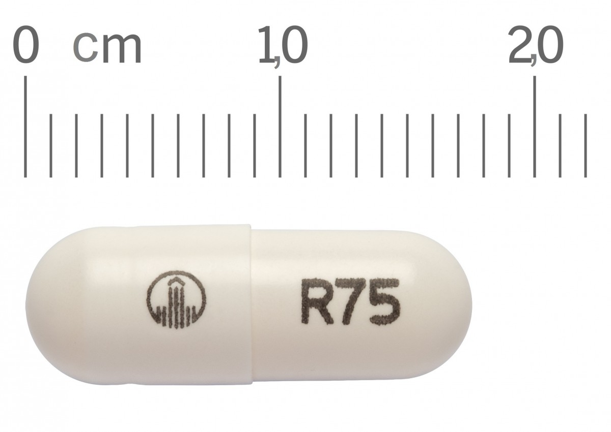 PRADAXA 75 mg CAPSULAS DURAS, 10 cápsulas fotografía de la forma farmacéutica.