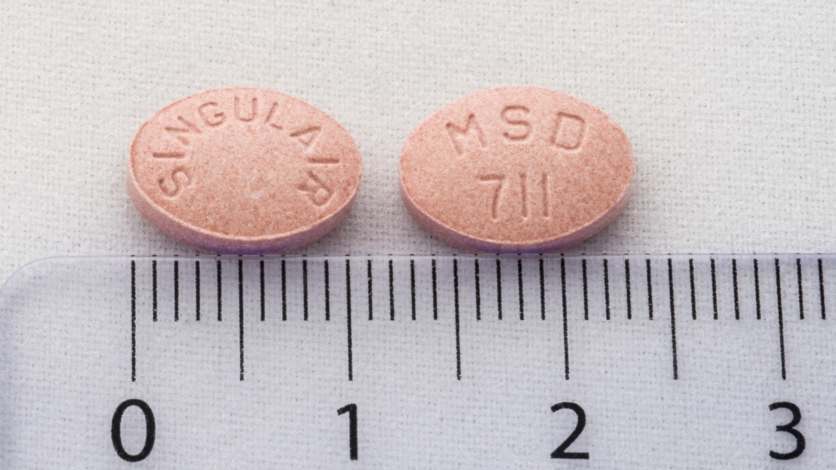SINGULAIR 4 mg COMPRIMIDOS MASTICABLES , 28 comprimidos fotografía de la forma farmacéutica.