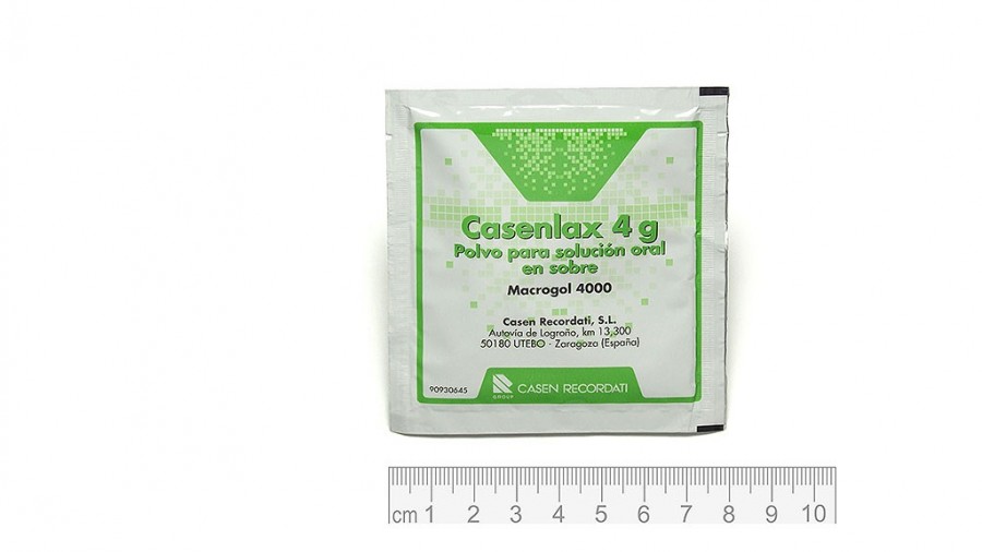 CASENLAX  4 g POLVO PARA SOLUCION ORAL EN SOBRES , 10 sobres fotografía de la forma farmacéutica.
