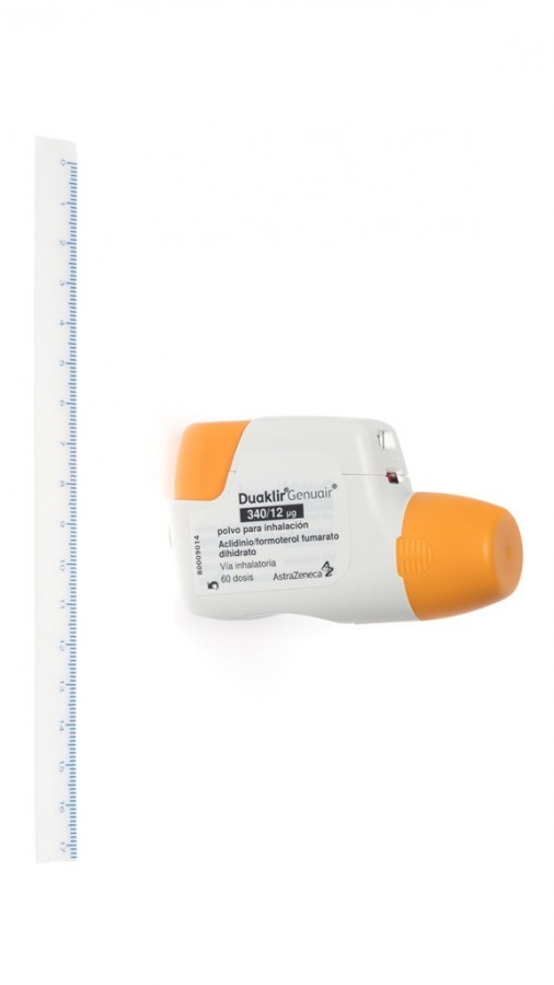 DUAKLIR GENUAIR 340/12 microgramos polvo para inhalacion 60 dosis fotografía de la forma farmacéutica.