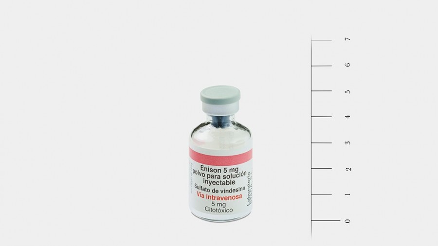 ENISON 5 MG POLVO PARA SOLUCIoN INYECTABLE, 1 vial fotografía de la forma farmacéutica.