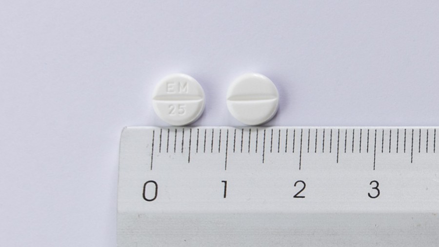 EUTIROX 25 microgramos COMPRIMIDOS , 84 comprimidos fotografía de la forma farmacéutica.