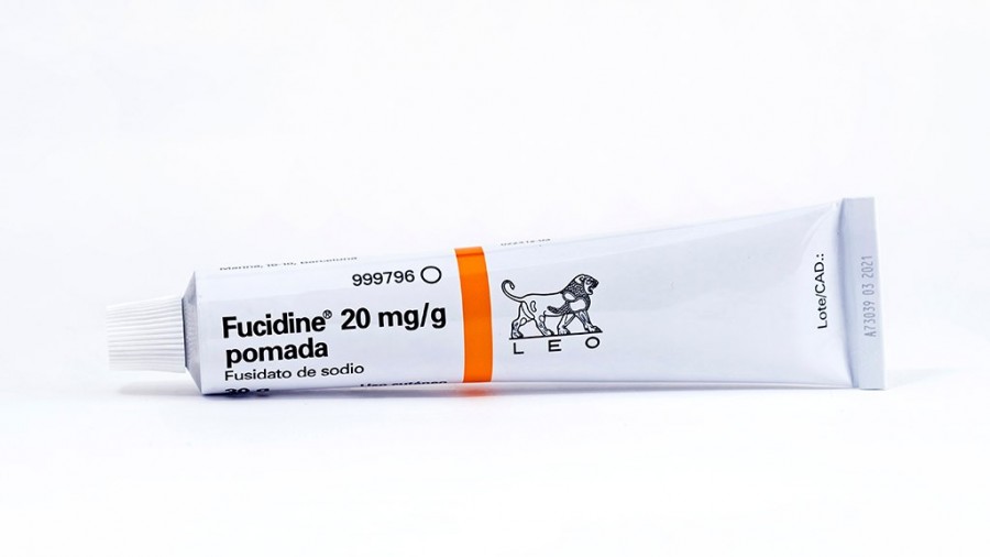 FUCIDINE 20 mg/g POMADA, 1 tubo de 30 g fotografía de la forma farmacéutica.