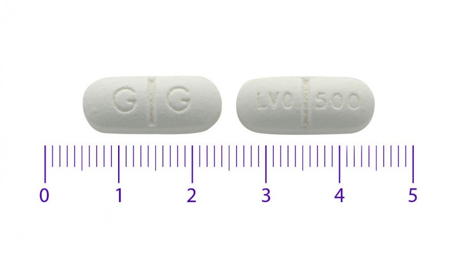 LEVOFLOXACINO VIATRIS 500 MG COMPRIMIDOS RECUBIERTOS CON PELICULA EFG, 1 comprimido fotografía de la forma farmacéutica.