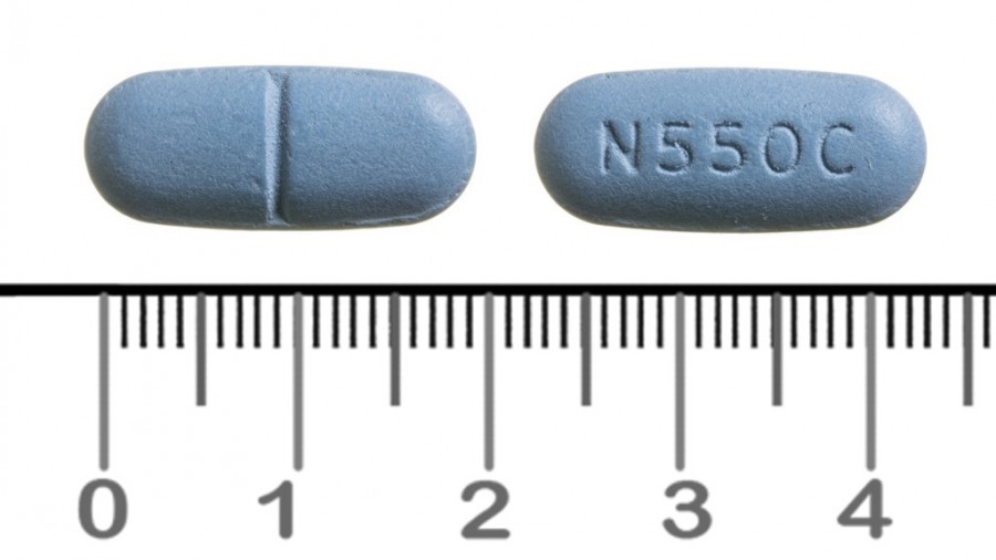 NAPROXENO SODICO CINFA 550 mg COMPRIMIDOS EFG, 10 comprimidos fotografía de la forma farmacéutica.