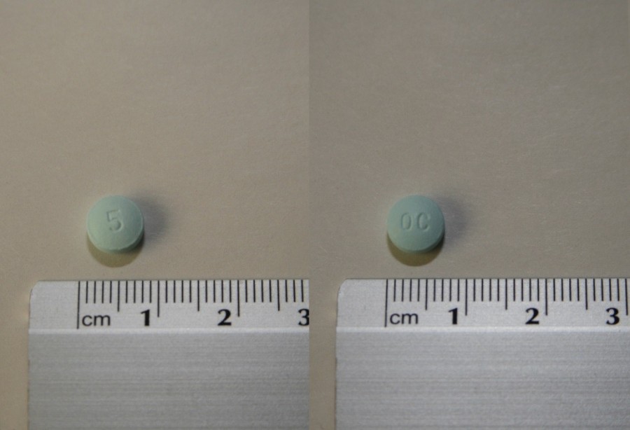OXYCONTIN 5 mg COMPRIMIDOS DE LIBERACION PROLONGADA , 28 comprimidos fotografía de la forma farmacéutica.