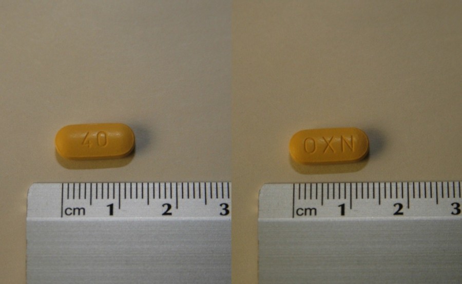 TARGIN 40 mg/20 mg COMPRIMIDOS DE LIBERACION PROLONGADA , 56 comprimidos fotografía de la forma farmacéutica.