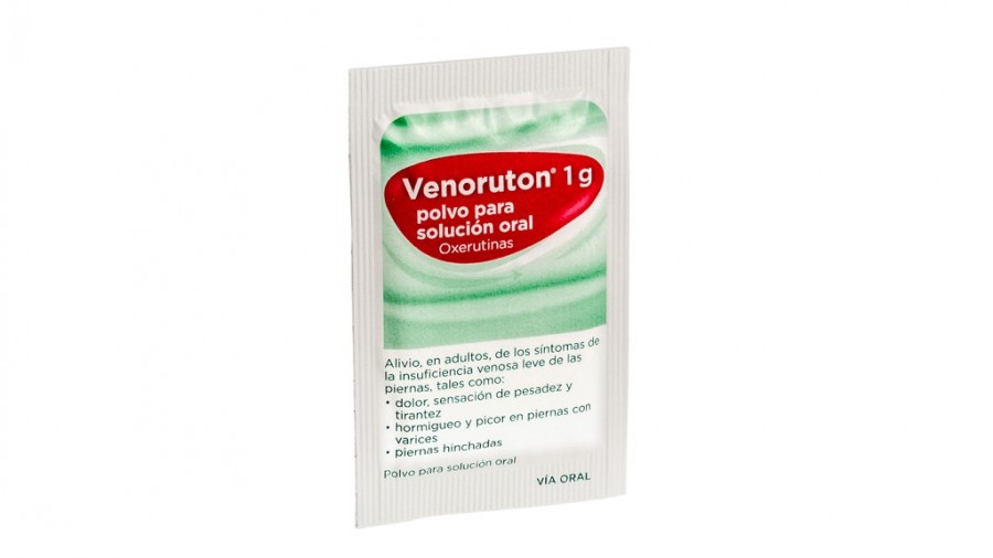 VENORUTON OXERUTINAS 1 G POLVO PARA SOLUCION ORAL, 30 sobres fotografía de la forma farmacéutica.