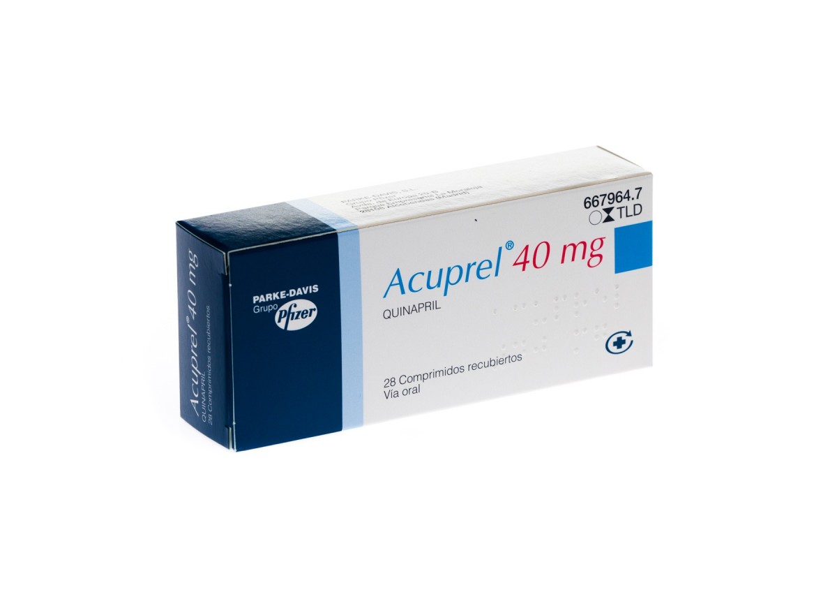 ACUPREL 40 mg  COMPRIMIDOS RECUBIERTOS CON PELICULA , 28 comprimidos fotografía del envase.