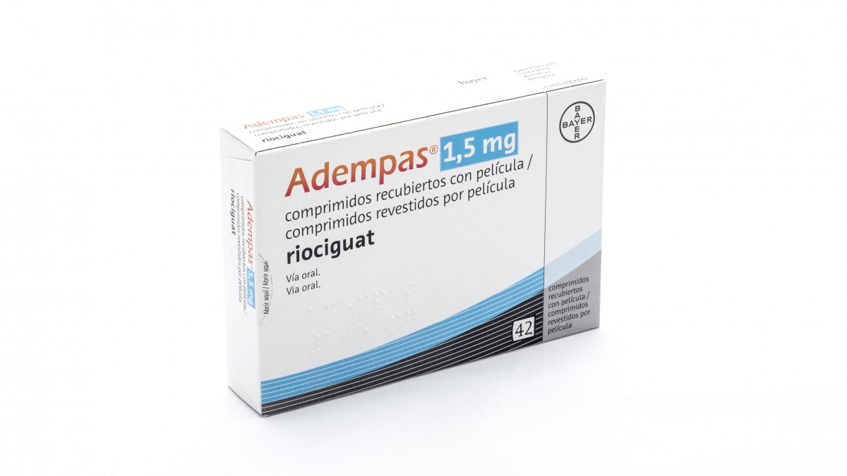ADEMPAS 1,5 mg comprimidos recubiertos con pelicula 42 comprimidos fotografía del envase.