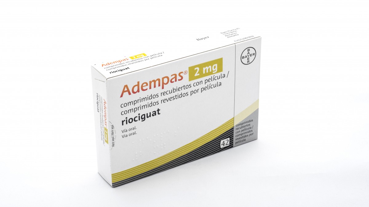 ADEMPAS 2 mg comprimidos recubiertos con pelicula 42 comprimidos fotografía del envase.