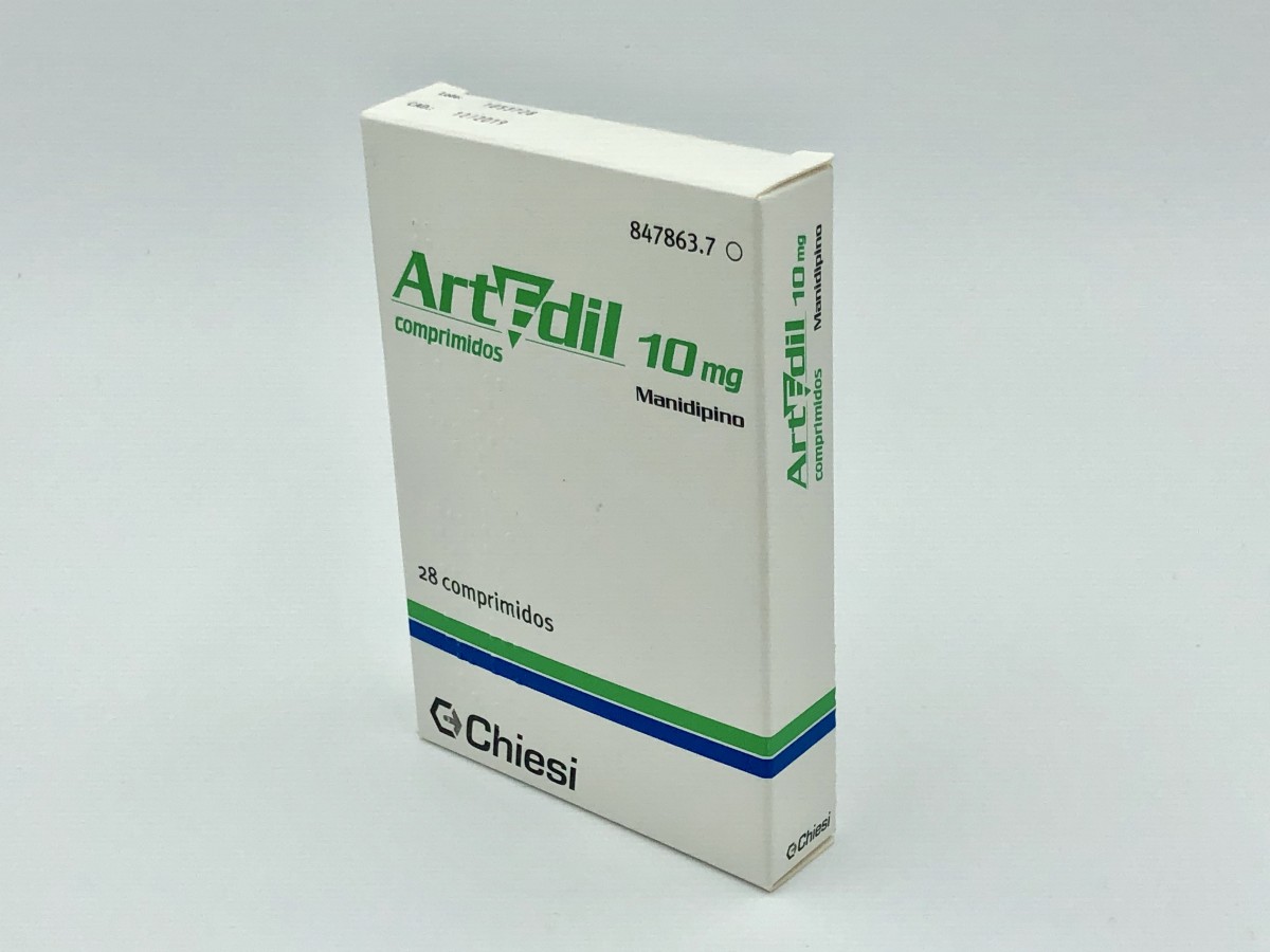 ARTEDIL 10 mg COMPRIMIDOS, 28 comprimidos fotografía del envase.