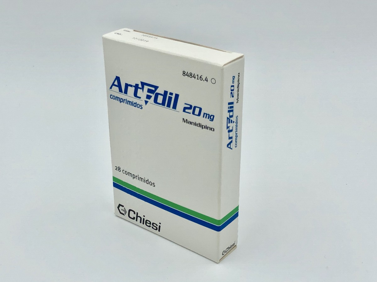 ARTEDIL 20 mg COMPRIMIDOS, 28 comprimidos fotografía del envase.