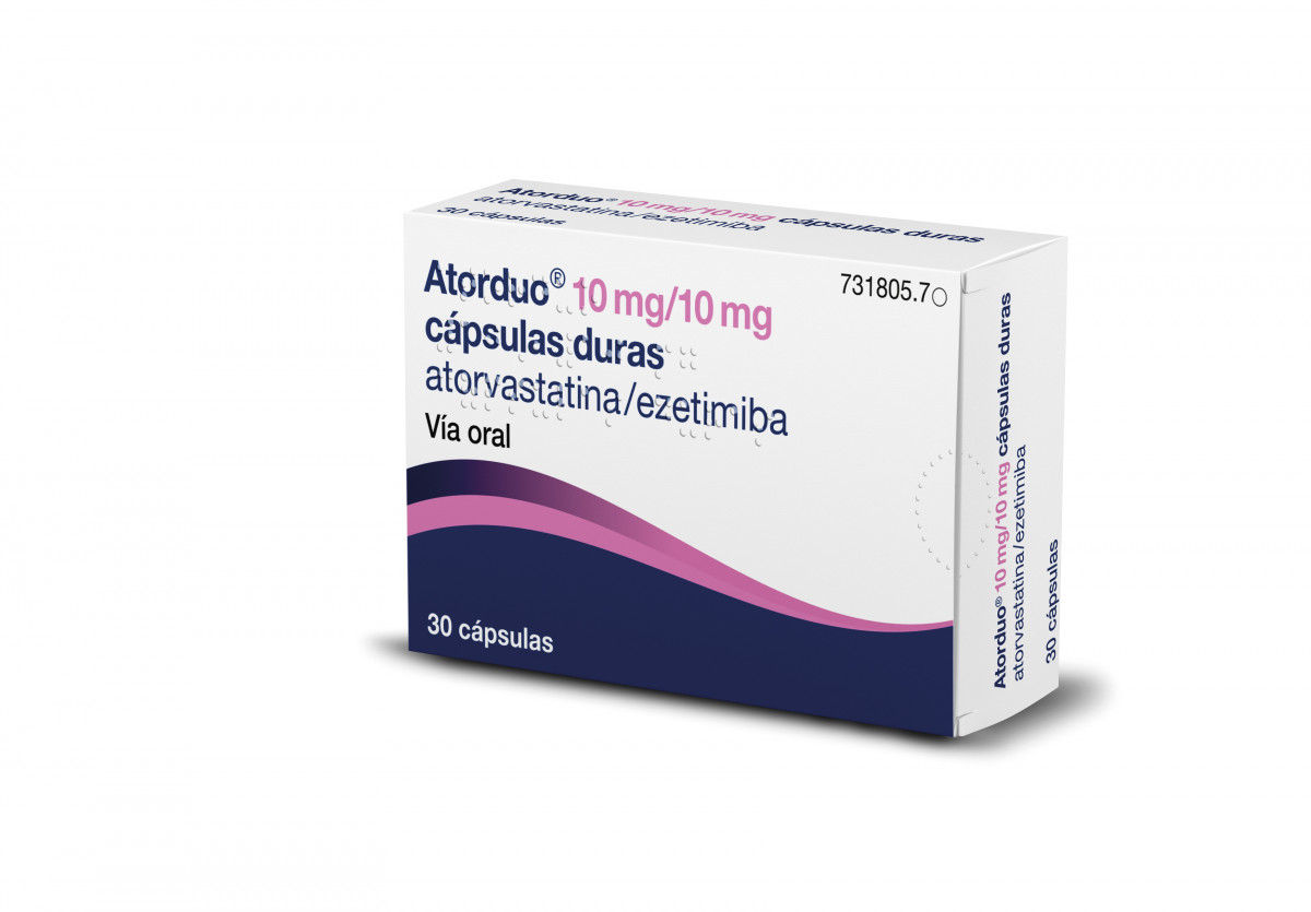 ATORDUO 10 MG/10 MG CAPSULAS DURAS, 30 cápsulas fotografía del envase.