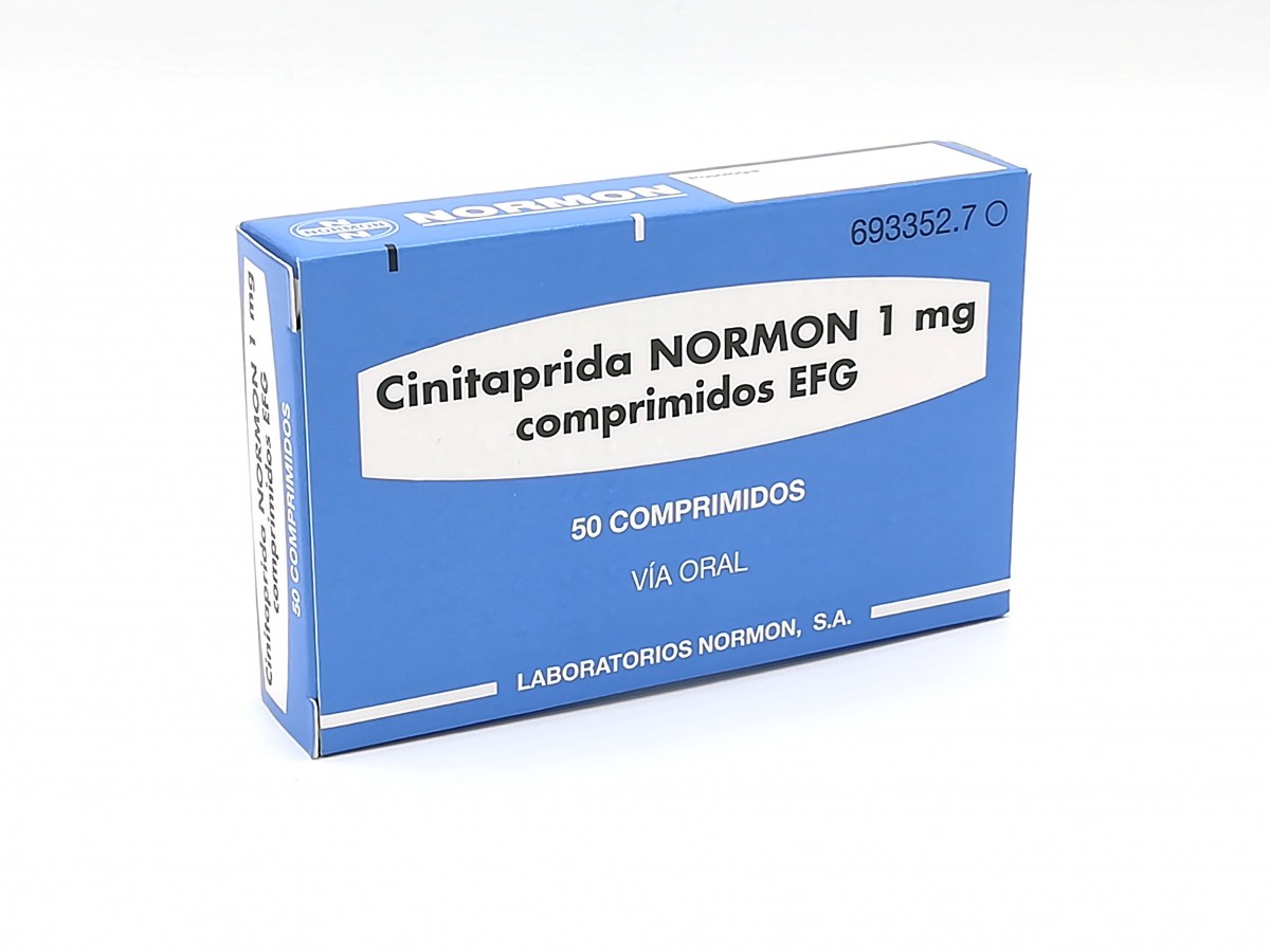 CINITAPRIDA NORMON 1MG COMPRIMIDOS EFG , 50 comprimidos fotografía del envase.
