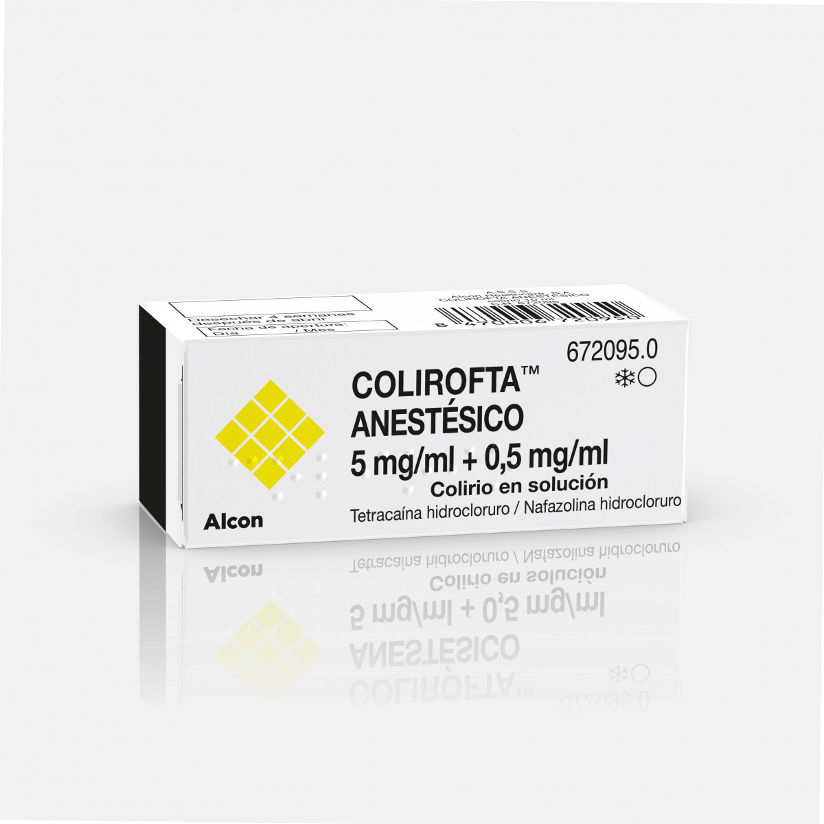 COLIROFTA ANESTESICO 5 MG/ML + 0,5 MG/ML COLIRIO EN SOLUCION, 1 frasco de 10 ml fotografía del envase.