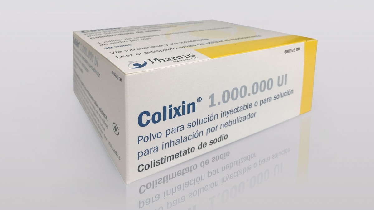 COLIXIN 1MUI. POLVO PARA SOLUCION INYECTABLE , 10 viales fotografía del envase.