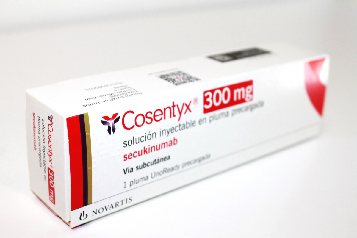 COSENTYX 300 MG SOLUCION INYECTABLE EN PLUMA PRECARGADA, 1 pluma precargada de 2 ml fotografía del envase.