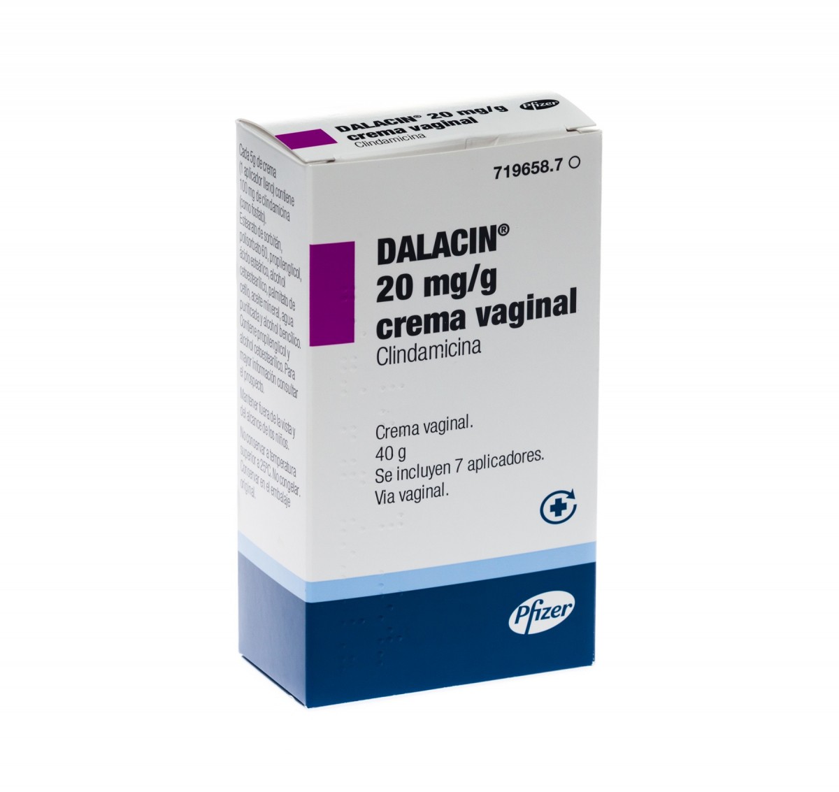 DALACIN 20 mg/g CREMA VAGINAL, 1 tubo de 40 g fotografía del envase.