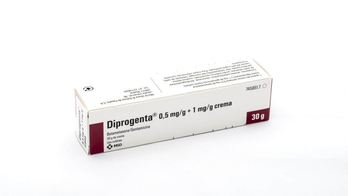 DIPROGENTA 0,5 mg/g + 1 mg/g crema  , 1 tubo de 50 g fotografía del envase.