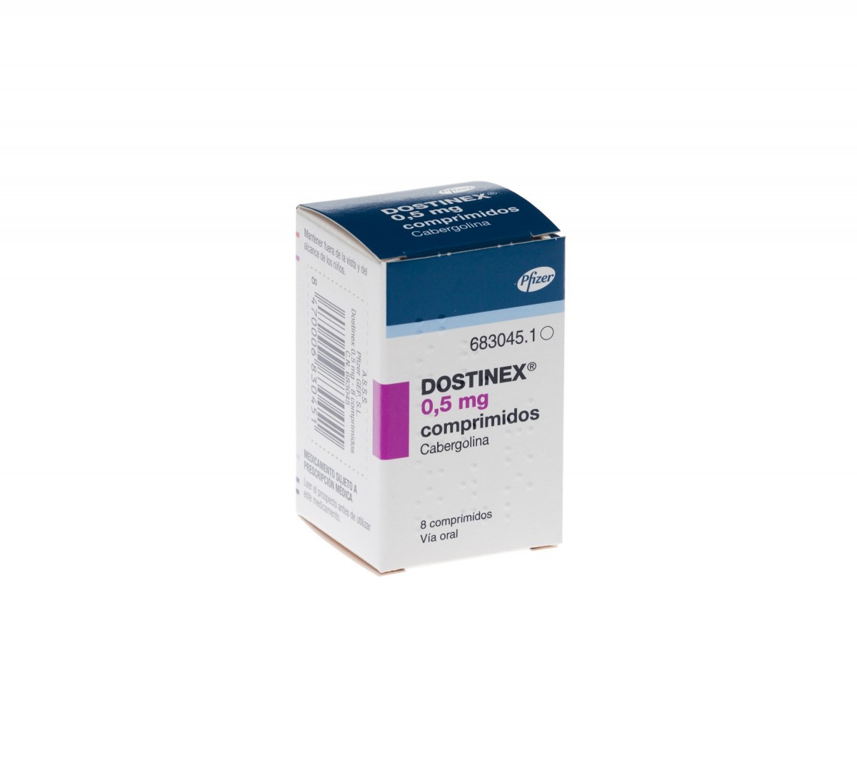 DOSTINEX 0,5 mg COMPRIMIDOS, 2 comprimidos fotografía del envase.