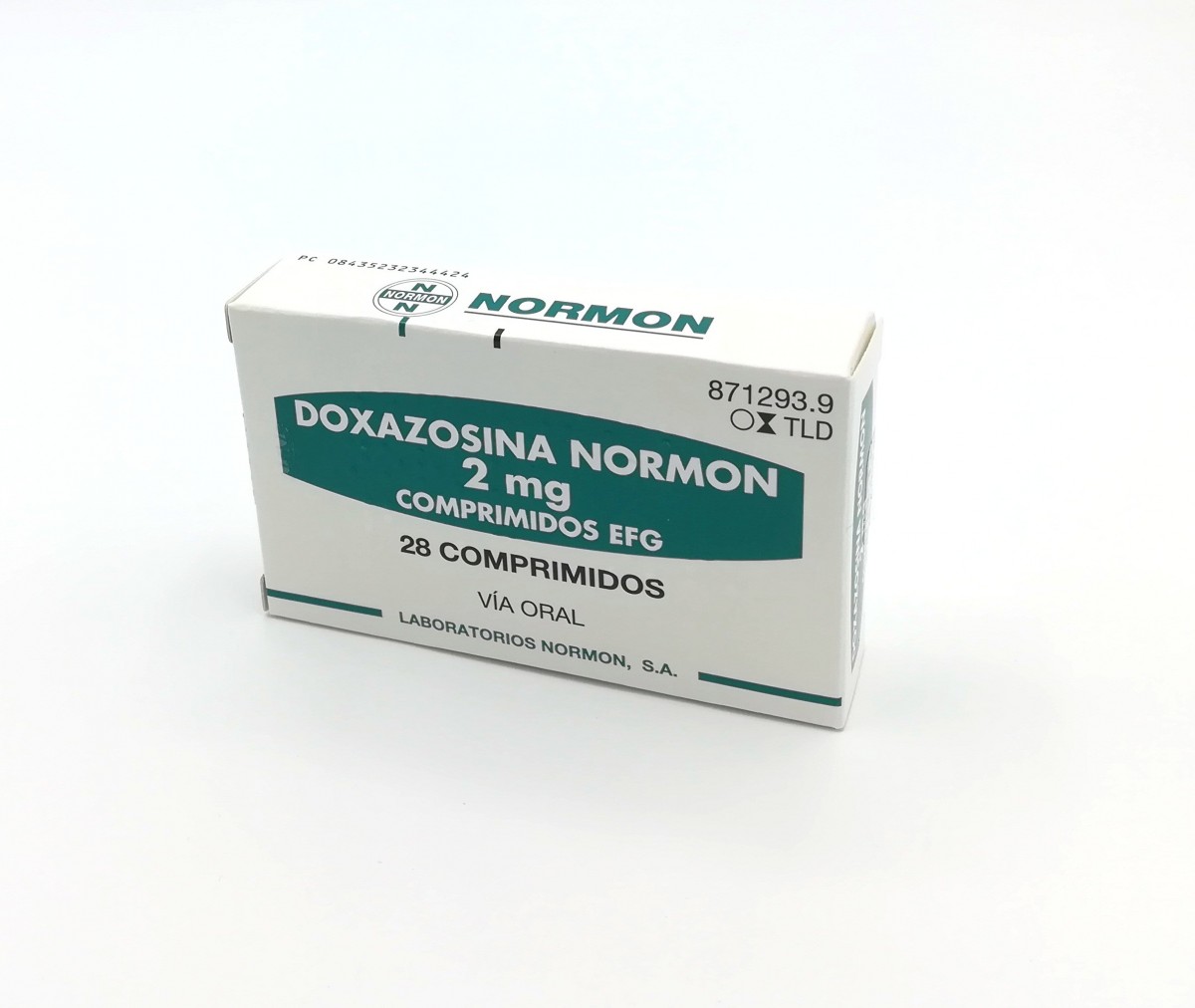 DOXAZOSINA NORMON 2 mg COMPRIMIDOS EFG , 28 comprimidos fotografía del envase.