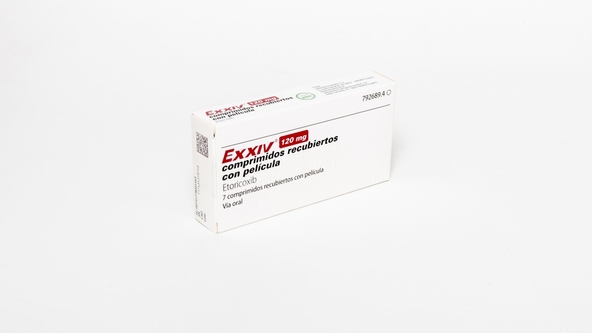 EXXIV 120 mg COMPRIMIDOS RECUBIERTOS CON PELICULA, 7 comprimidos fotografía del envase.