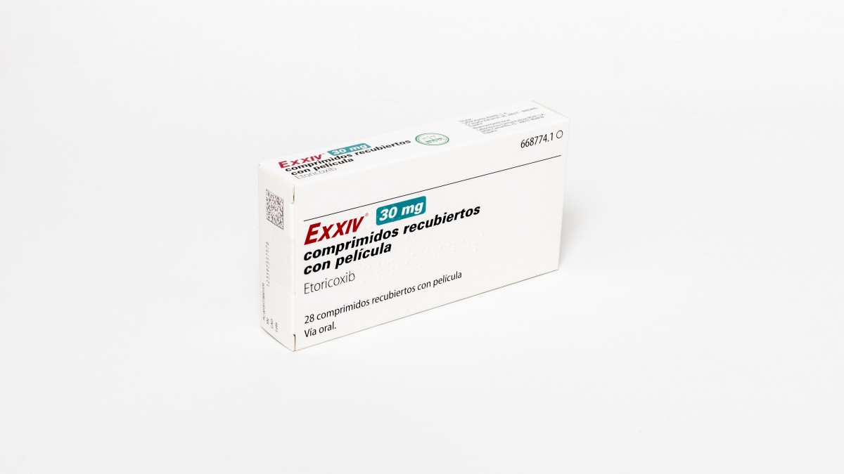 EXXIV 30 mg COMPRIMIDOS RECUBIERTOS CON PELICULA, 28 comprimidos fotografía del envase.