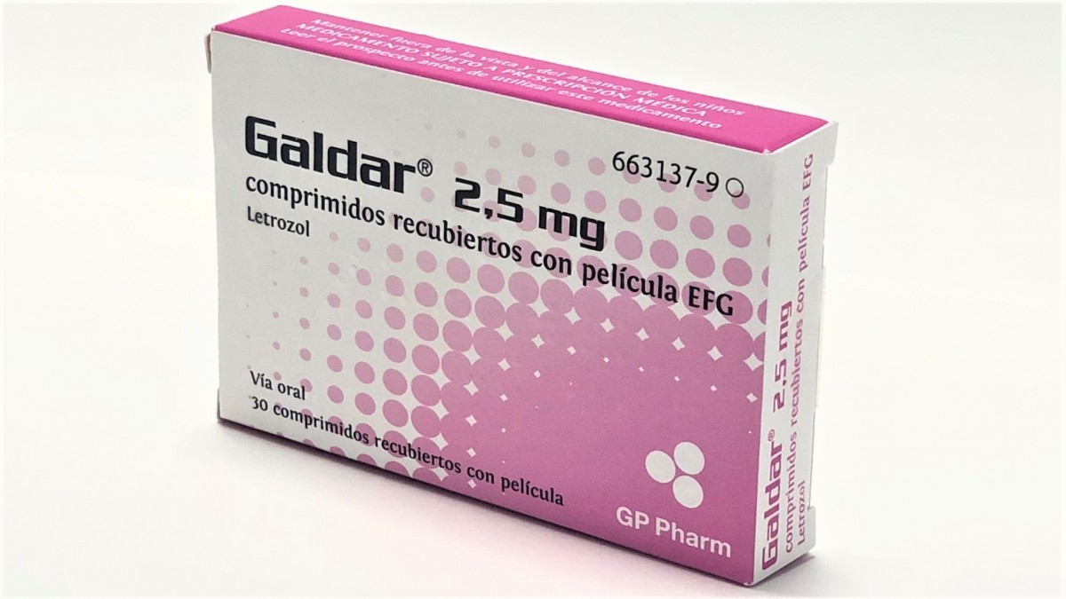 GALDAR 2,5 mg COMPRIMIDOS RECUBIERTOS CON PELICULA EFG, 30 comprimidos fotografía del envase.
