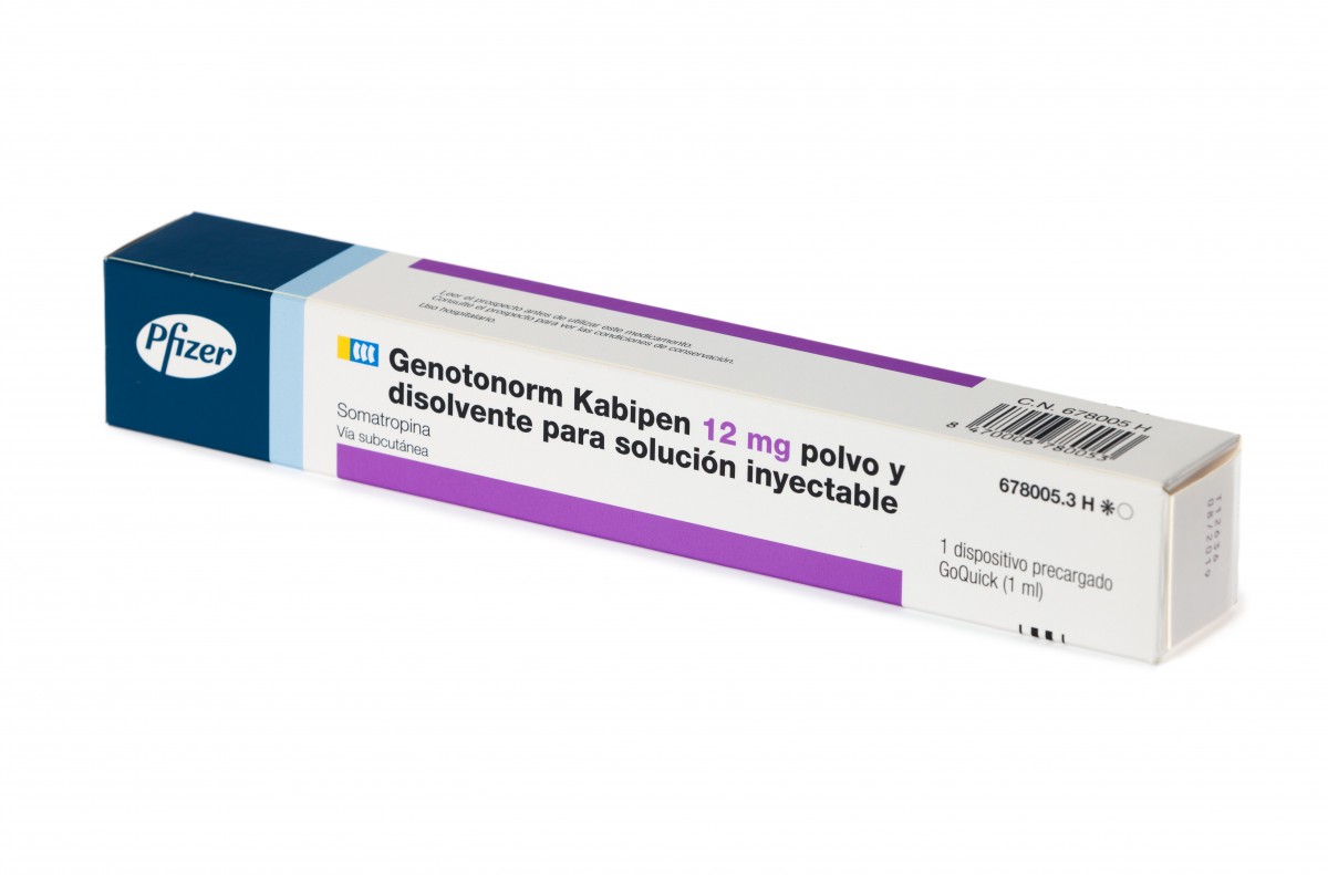 GENOTONORM KABIPEN 12 mg POLVO Y DISOLVENTE PARA SOLUCION INYECTABLE , 1 vial en dispositivo precargado fotografía del envase.