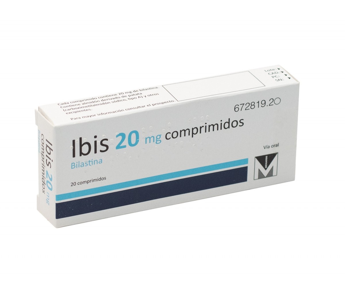 IBIS 20 mg COMPRIMIDOS , 20 comprimidos fotografía del envase.