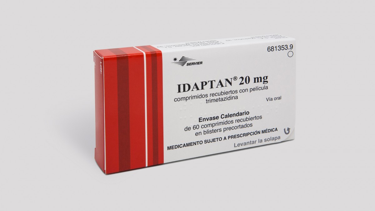 IDAPTAN 20 mg COMPRIMIDOS RECUBIERTOS CON PELICULA , 60 comprimidos fotografía del envase.