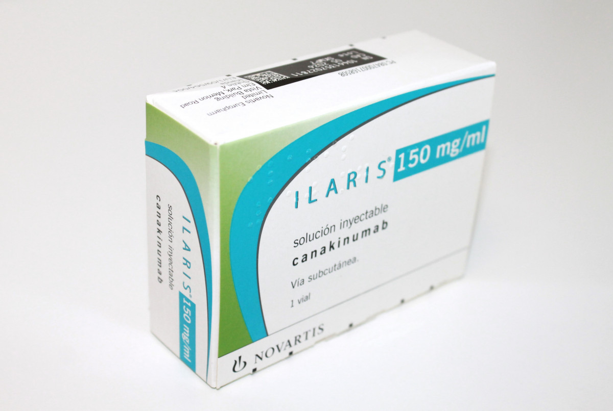 ILARIS 150 MG/ML SOLUCION INYECTABLE, 1 vial de 1 ml fotografía del envase.