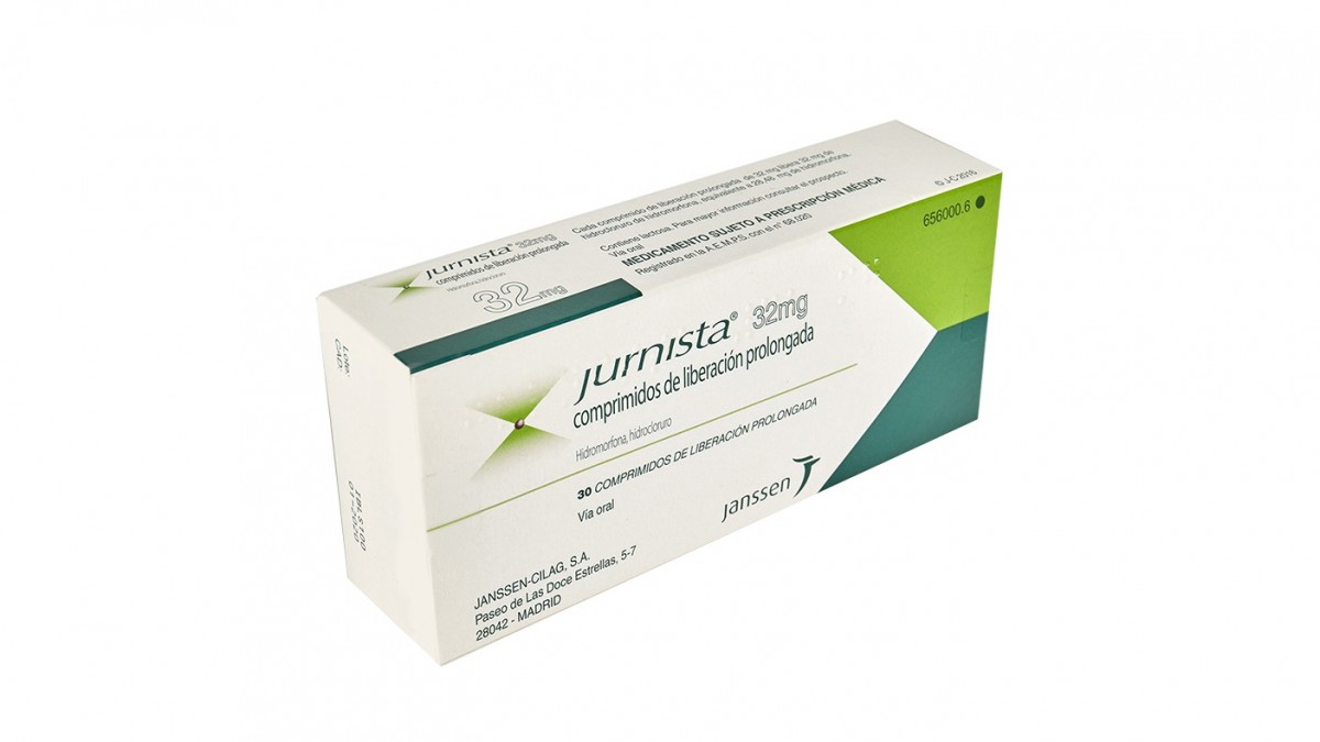 JURNISTA 32 mg COMPRIMIDOS DE LIBERACION PROLONGADA , 30 comprimidos fotografía del envase.