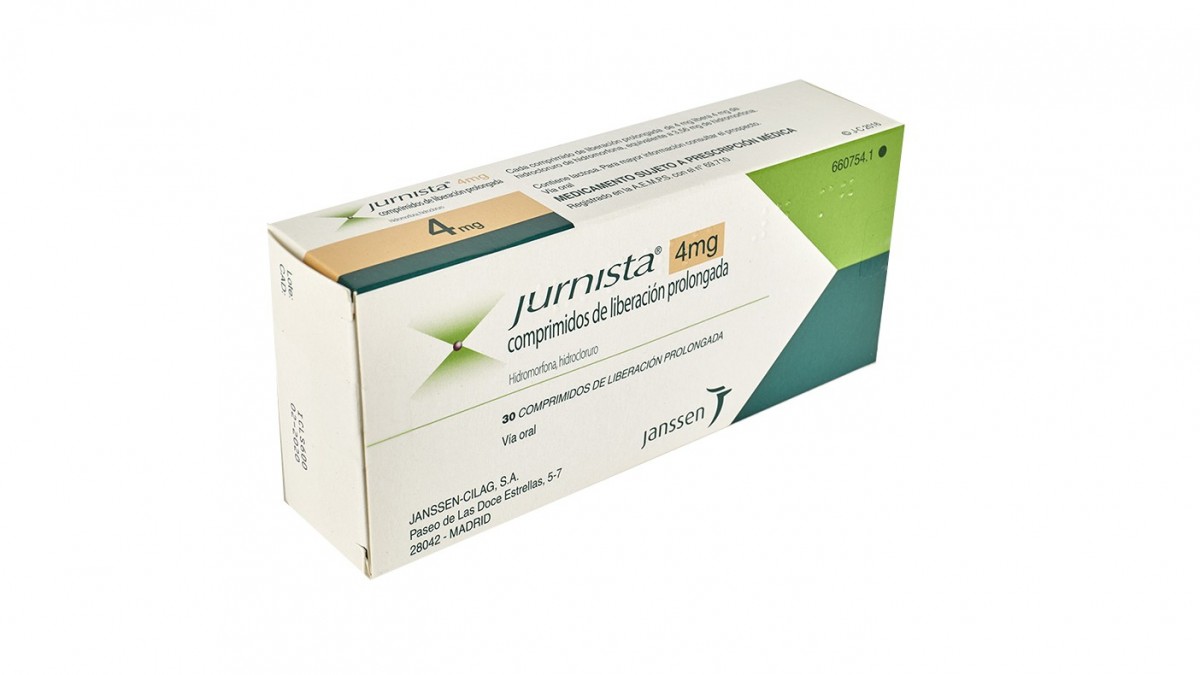 JURNISTA 4 mg COMPRIMIDOS DE LIBERACION PROLONGADA , 30 comprimidos fotografía del envase.