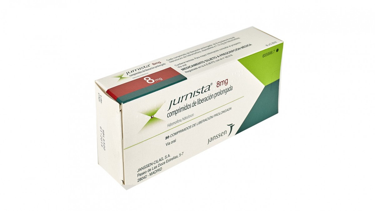 JURNISTA 8 mg COMPRIMIDOS DE LIBERACION PROLONGADA , 30 comprimidos fotografía del envase.