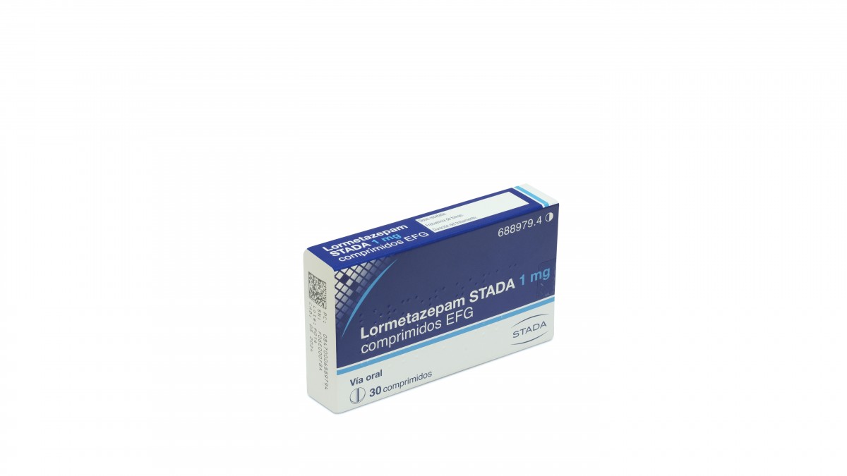 LORMETAZEPAM STADA 1 mg COMPRIMIDOS EFG, 30 comprimidos fotografía del envase.
