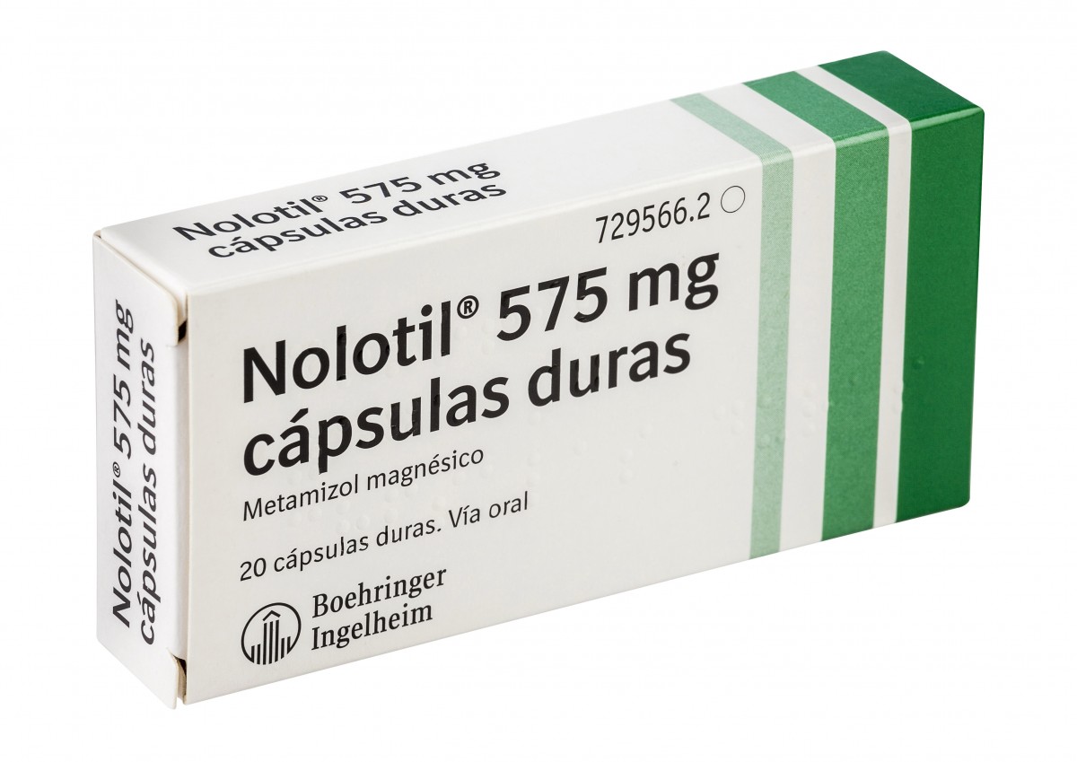 NOLOTIL 575 mg CAPSULAS DURAS, 10 cápsulas fotografía del envase.
