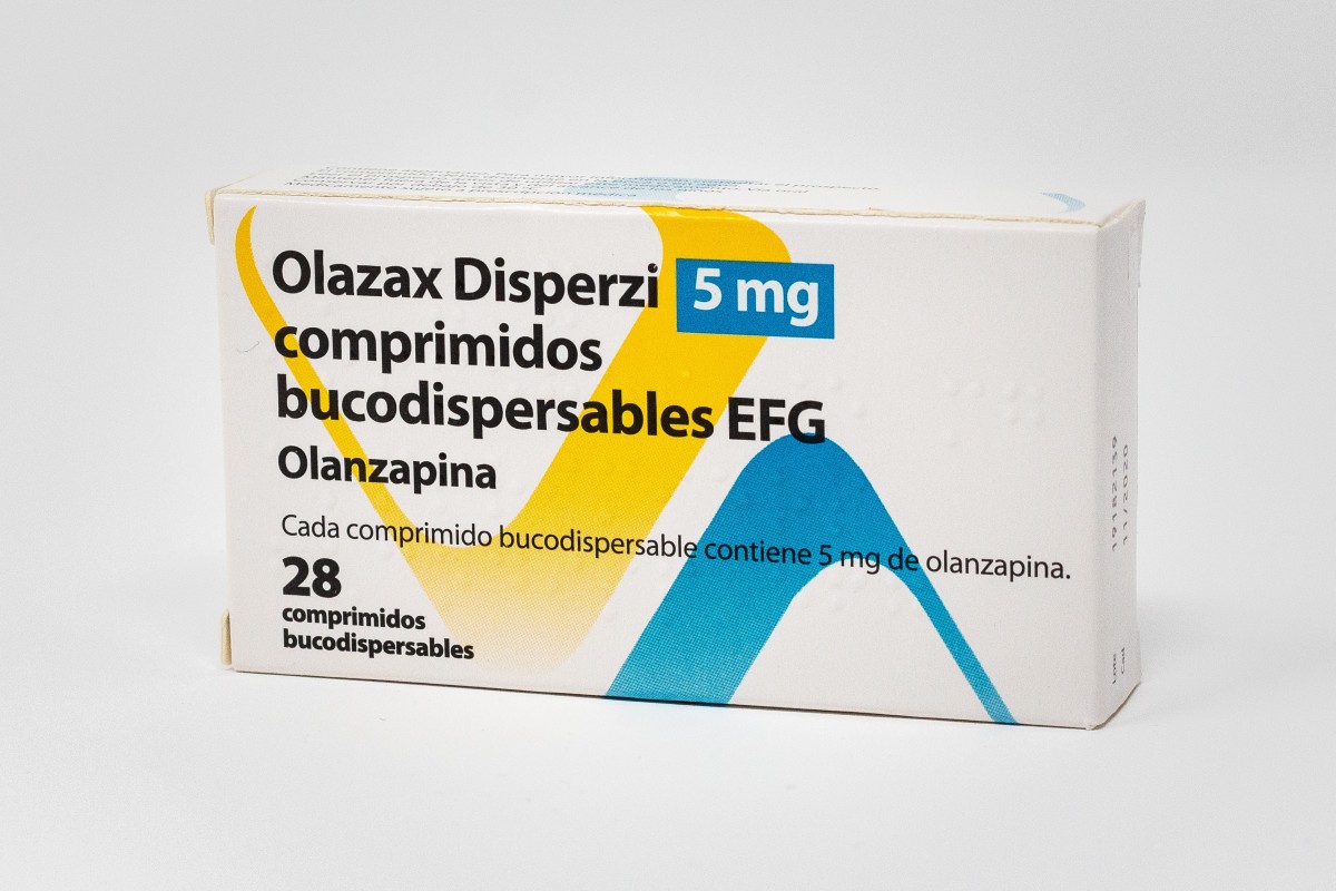 OLAZAX DISPERZI 5 MG COMPRIMIDOS BUCODISPERSABLES EFG, 28 comprimidos fotografía del envase.