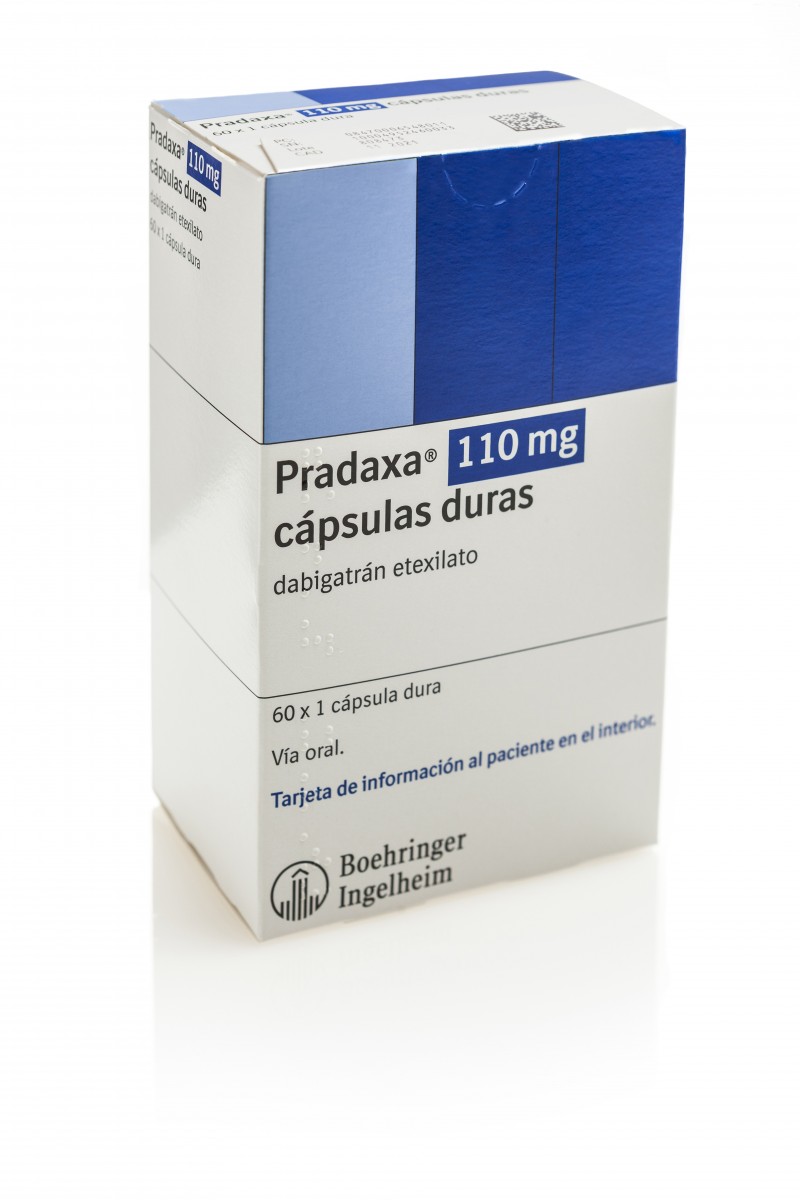 PRADAXA 110 mg CAPSULAS DURAS, 60 cápsulas fotografía del envase.