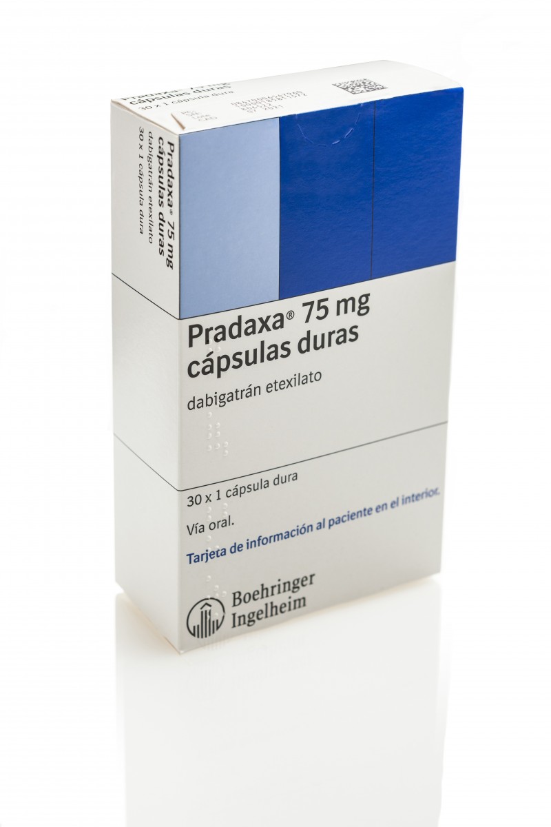 PRADAXA 75 mg CAPSULAS DURAS, 30 cápsulas fotografía del envase.