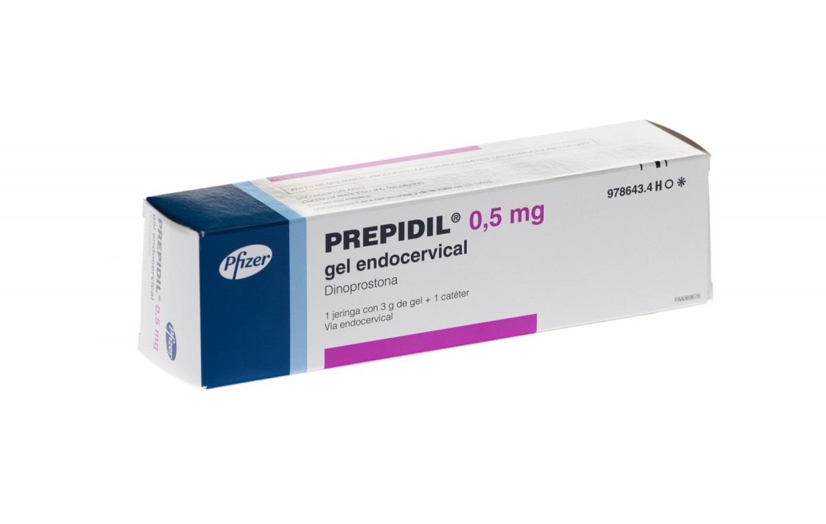PREPIDIL 0,5 mg GEL ENDOCERVICAL, 1 jeringa precargada fotografía del envase.