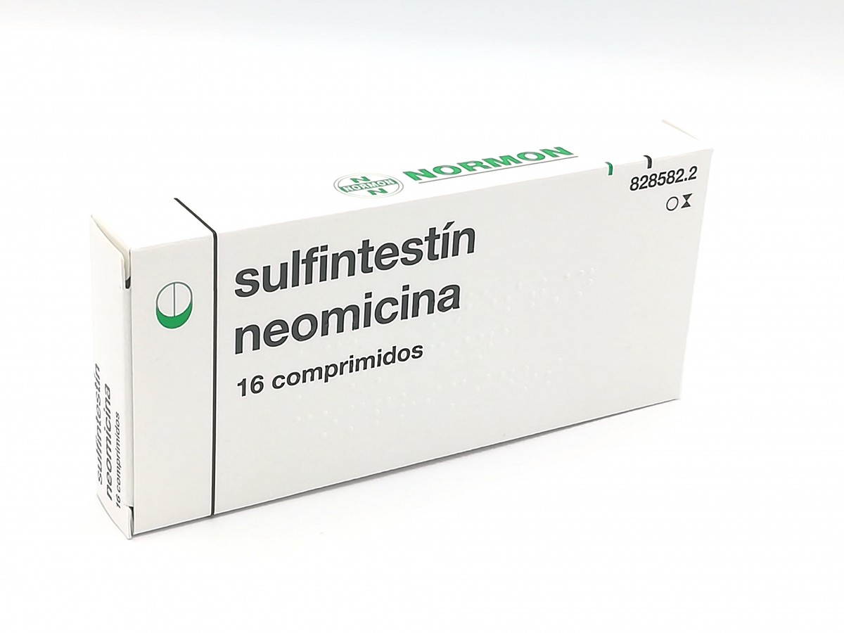 SULFINTESTIN NEOMICINA COMPRIMIDOS, 16 comprimidos fotografía del envase.