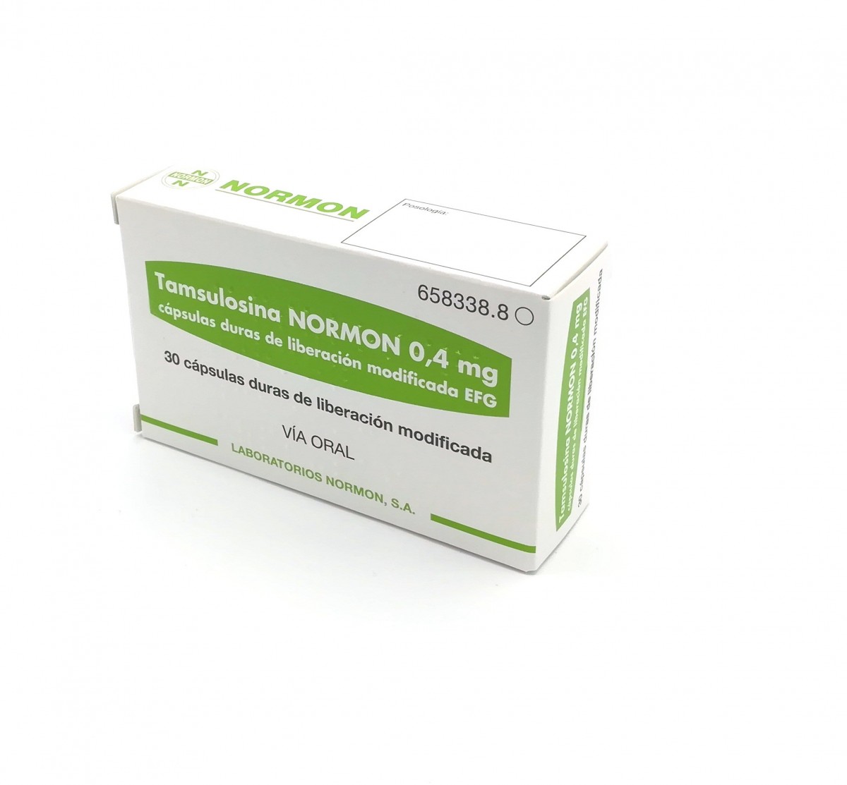 TAMSULOSINA NORMON 0,4 mg CAPSULAS DURAS DE LIBERACION MODIFICADA EFG , 30 cápsulas fotografía del envase.